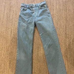 ZARA SAGE GREEN JEANS
